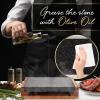 imageNutrichef Cooking Stone Grill Set  Hot Lava Rock Sizzling Plate for Steak BBQ amp Meat Grilling with Stainless Steel Knives Cooks and Retains Heat amp Flavor Heated Tray for Serving FoodStandard