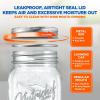 imageNutriChef 16 Pack Mason Jars 16 oz with Lids Wide Mouth Airtight Seal Freeze Safe Durable Glass Silver Screw Lids for Meal Prep Jam Honey and Wedding Gifts Leakproof amp Dishwasher Safe Glass Jars2 Pack