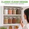 imageNutriChef 16 Pack Mason Jars 16 oz with Lids Wide Mouth Airtight Seal Freeze Safe Durable Glass Silver Screw Lids for Meal Prep Jam Honey and Wedding Gifts Leakproof amp Dishwasher Safe Glass Jars8 pack