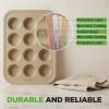 imageNutriChef Nonstick Carbon Steel Muffin Pans  Pair of Cupcake Cookie Sheet Pan Style for Baking Professional Kitchen Muffin Bake Pans 2 pc Muffin Pans w 12 Cups Cupcake Baking Tray  NC2TRCP3