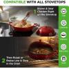 imageNutriChef 102 Enameled Cast Iron Bread Oven DomeShaped Sourdough Baking Pan with Handles amp Silicone Gloves OvenSafe to 500F Dishwasher Safe Dutch Oven Bread Pan RedRed