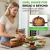 imageNutriChef 102 Enameled Cast Iron Bread Oven DomeShaped Sourdough Baking Pan with Handles amp Silicone Gloves OvenSafe to 500F Dishwasher Safe Dutch Oven Bread Pan RedRed