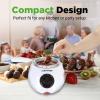 imageNutriChef Electric Fondue Pot  25W Chocolate Melting Warmer  88 Oz Capacity  Keep Warm Dipping Function amp Removable Pot  Perfect for Melting Chocolate Butter amp Cheese  WhiteOne Size