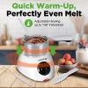 imageNutriChef Electric Fondue Pot  25W Chocolate Melting Warmer  88 Oz Capacity  Keep Warm Dipping Function amp Removable Pot  Perfect for Melting Chocolate Butter amp Cheese  WhiteOne Size