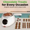 imageNutriChef Electric Fondue Pot  25W Chocolate Melting Warmer  88 Oz Capacity  Keep Warm Dipping Function amp Removable Pot  Perfect for Melting Chocolate Butter amp Cheese  WhiteOne Size