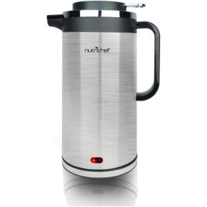 imageNutriChef 18 Liter Electric Water Kettle  Cordless Automatic Power Off Safety Feature Premium Brushed Stainless Steel For Coffee and Tea w Convenient EasyPour Safety Locking Spout PKWK23SR