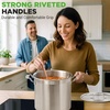 image:imageNutriChef 12 Quart Stainless Steel Stock Pot with Lid  Induction Cookware for Home amp Commercial Use  Heavy Duty Cooking Pot for Boiling or Simmering Soup Pasta Seafood and SaucesStainless Steel