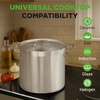 image:imageNutriChef 12 Quart Stainless Steel Stock Pot with Lid  Induction Cookware for Home amp Commercial Use  Heavy Duty Cooking Pot for Boiling or Simmering Soup Pasta Seafood and SaucesStainless Steel