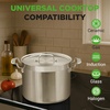 image:imageNutriChef 12 Quart Stainless Steel Stock Pot with Lid  Induction Cookware for Home amp Commercial Use  Heavy Duty Cooking Pot for Boiling or Simmering Soup Pasta Seafood and SaucesStainless Steel