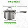 image:imageNutriChef 12 Quart Stainless Steel Stock Pot with Lid  Induction Cookware for Home amp Commercial Use  Heavy Duty Cooking Pot for Boiling or Simmering Soup Pasta Seafood and SaucesStainless Steel