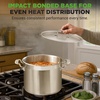 image:imageNutriChef 12 Quart Stainless Steel Stock Pot with Lid  Induction Cookware for Home amp Commercial Use  Heavy Duty Cooking Pot for Boiling or Simmering Soup Pasta Seafood and SaucesStainless Steel