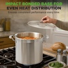 image:imageNutriChef 12 Quart Stainless Steel Stock Pot with Lid  Induction Cookware for Home amp Commercial Use  Heavy Duty Cooking Pot for Boiling or Simmering Soup Pasta Seafood and SaucesStainless Steel