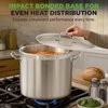 image:imageNutriChef 12 Quart Stainless Steel Stock Pot with Lid  Induction Cookware for Home amp Commercial Use  Heavy Duty Cooking Pot for Boiling or Simmering Soup Pasta Seafood and SaucesStainless Steel