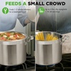 image:imageNutriChef 12 Quart Stainless Steel Stock Pot with Lid  Induction Cookware for Home amp Commercial Use  Heavy Duty Cooking Pot for Boiling or Simmering Soup Pasta Seafood and SaucesStainless Steel