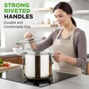 image:imageNutriChef 12 Quart Stainless Steel Stock Pot with Lid  Induction Cookware for Home amp Commercial Use  Heavy Duty Cooking Pot for Boiling or Simmering Soup Pasta Seafood and SaucesStainless Steel
