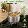image:imageNutriChef 12 Quart Stainless Steel Stock Pot with Lid  Induction Cookware for Home amp Commercial Use  Heavy Duty Cooking Pot for Boiling or Simmering Soup Pasta Seafood and SaucesStainless Steel