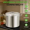 image:imageNutriChef 12 Quart Stainless Steel Stock Pot with Lid  Induction Cookware for Home amp Commercial Use  Heavy Duty Cooking Pot for Boiling or Simmering Soup Pasta Seafood and SaucesStainless Steel