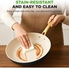 image:imageNutriChef 14Inch Professional Ceramic Frying Pan With Lid  ExtraLarge Skillet with Golden Titanium Handle NonStick Ceramic Coating StainResistant Easy to Clean Ideal for Home Cooking12 Frying Pan