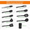 image:image10Piece Kitchen Cooking Utensils Set  Nonstick Heat Resistant Silicone Kitchen Gadgets Cookware Tools Cooking Utensils Set with Holder Pots amp Pans Accessories  NutriChef NCUTL10BD GrayBlack