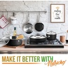 image:image8Piece Cookware Set Stainless Steel  4Ply Kitchenware Pots amp Pans Set Stylish Kitchen Cookware wCast Stainless Steel Handle  Saucepan Saute Pan Casserole Frying Pan Lids  NutriChef NCCWHA5