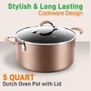 image:imageNutriChef 10 Durable Medium Fry PanNonStick HighQualified Cookware Induction PTFEPFOAPFOSFree Heat Resistant Lacquer Kitchen Ware Compatible with Models NCCW14S amp NCCW20S One Size Brown5 Quart Pot