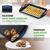 image:imageNutriChef 10Piece Nonstick Bakeware Set  Heavy Duty Carbon Steel Baking Trays wSilicone Handles  Includes Cookie Sheets 12Cup Muffin Pan Pizza amp Loaf Pan Round amp Square Pans  Easy to Clean3 Pcs Set
