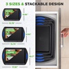 image:imageNutriChef 10Piece Nonstick Bakeware Set  Heavy Duty Carbon Steel Baking Trays wSilicone Handles  Includes Cookie Sheets 12Cup Muffin Pan Pizza amp Loaf Pan Round amp Square Pans  Easy to Clean3 Pcs Set