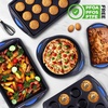 image:imageNutriChef 10Piece Nonstick Bakeware Set  Heavy Duty Carbon Steel Baking Trays wSilicone Handles  Includes Cookie Sheets 12Cup Muffin Pan Pizza amp Loaf Pan Round amp Square Pans  Easy to Clean10 Pcs Set