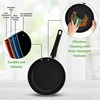 image:imageNutriChef 13Piece Pot and Pan Set NonStick Kitchen Cookware Set wSaucepan Frying Pans Cooking Pots Casserole Lids Ladle Fork Strainer Heat Resistant PFOA Free Black
