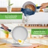 image:imageNutriChef 14Piece Non Stick Kitchen Cookware Set wSaucepan Frying Pans Cooking Pots Dutch Oven Pot Lids Utensil GoldBlue