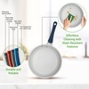 image:imageNutriChef 14Piece Non Stick Kitchen Cookware Set wSaucepan Frying Pans Cooking Pots Dutch Oven Pot Lids Utensil GoldBlue