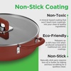 image:imageNutriChef 17pcs Brown Stackable Pots and Pans Set Nonstick Induction Cookware Space Saving Cookware Easy Clean Ideal For RV and Camper Includes a Foldable Steamer Basket and Cooking Utensils