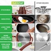image:imageNutriChef 17pcs Brown Stackable Pots and Pans Set Nonstick Induction Cookware Space Saving Cookware Easy Clean Ideal For RV and Camper Includes a Foldable Steamer Basket and Cooking Utensils