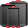image:imageNutriChef 2Piece 13Inch Pizza Tray and 3Piece NonStick Kitchen Oven Baking Pan Set