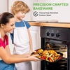 image:imageNutriChef 6Piece Baking Pan Set  PFOA PFOS PTFE Free Flexible Nonstick Golden Coating Carbon Steel Bakeware  Professional Home Kitchen Bake Cookie Sheet Stackable Tray wRed Silicone HandlesBlack