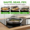 image:imageNutriChef 6Piece Stainless Steel Frying Pan Set with Lids  Triply Kitchenware Pans Set Kitchen Cookware wDAKIN Etching NonStick Coating  Small Medium amp Large Pan with Lid  NC3PFRY3Stainless Steel