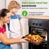 image:imageNutriChef 8Piece Nonstick Stackable Bakeware Set  Non Toxic Carbon Steel Baking Trays WCookies Sheet Muffin Loaf Cake Round amp Square Pan  Easy To clean amp Easy to Release Oven Safe  GrayBrown