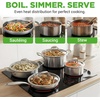 image:imageNutriChef 8Piece Triply Cookware Set Stainless Steel  Triply Kitchenware Pots amp Pans Set Kitchen Cookware NonStick Coating  Sauce Pot Stew Pot Cooking Pot Frying Pan LidsStainless Steel