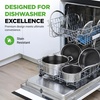 image:imageNutriChef 8Piece Triply Cookware Set Stainless Steel  Triply Kitchenware Pots amp Pans Set Kitchen Cookware NonStick Coating  Sauce Pot Stew Pot Cooking Pot Frying Pan LidsStainless Steel
