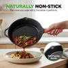 image:imageNutriChef Seasoned 12 Inch Cast Iron Skillet  Induction Cookware Frying Pan with Glass Lid  Oven Safe Non Toxic Kitchen Essentials for Home Cooking Camping Grilling and Frying10Inch 1Piece Set