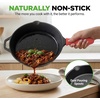 image:imageNutriChef Seasoned 12 Inch Cast Iron Skillet  Induction Cookware Frying Pan with Glass Lid  Oven Safe Non Toxic Kitchen Essentials for Home Cooking Camping Grilling and Frying12 Inch