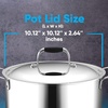 image:imageNutriChef Stainless Steel Saucepan Lid  Sturdy and Durable StainResistant 15 Quart Kitchen Cookware Saucepot Lid w Handle  Works w Kitchenware Pots amp Pans Set Model NCSSS12stockpot lid