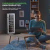 image:imageNutrichef 24 Bottle Wine Fridge  Dual Zone Wine Chiller  Adjustable Temperature 41F to 64F  Ultra Quiet Operation  Wine Cooler For Home amp Office  Free Standing 39x11x23 IN Black18 Bottle SS Handle