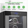 image:imageNutrichef 24 Bottle Wine Fridge  Dual Zone Wine Chiller  Adjustable Temperature 41F to 64F  Ultra Quiet Operation  Wine Cooler For Home amp Office  Free Standing 39x11x23 IN Black24 Bottle Black No Handle