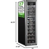 image:imageNutrichef 24 Bottle Wine Fridge  Dual Zone Wine Chiller  Adjustable Temperature 41F to 64F  Ultra Quiet Operation  Wine Cooler For Home amp Office  Free Standing 39x11x23 IN Black27 Bottle SS Handle