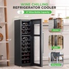image:imageNutrichef 24 Bottle Wine Fridge  Dual Zone Wine Chiller  Adjustable Temperature 41F to 64F  Ultra Quiet Operation  Wine Cooler For Home amp Office  Free Standing 39x11x23 IN Black27 Bottle SS Handle