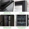 image:imageNutrichef 24 Bottle Wine Fridge  Dual Zone Wine Chiller  Adjustable Temperature 41F to 64F  Ultra Quiet Operation  Wine Cooler For Home amp Office  Free Standing 39x11x23 IN Black24 Bottle Black No Handle