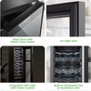 image:imageNutrichef 24 Bottle Wine Fridge  Dual Zone Wine Chiller  Adjustable Temperature 41F to 64F  Ultra Quiet Operation  Wine Cooler For Home amp Office  Free Standing 39x11x23 IN Black27 Bottle Black No Handle