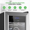 image:imageNutrichef 24 Bottle Wine Fridge  Dual Zone Wine Chiller  Adjustable Temperature 41F to 64F  Ultra Quiet Operation  Wine Cooler For Home amp Office  Free Standing 39x11x23 IN Black27 Bottle SS Handle