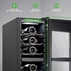 image:imageNutrichef 24 Bottle Wine Fridge  Dual Zone Wine Chiller  Adjustable Temperature 41F to 64F  Ultra Quiet Operation  Wine Cooler For Home amp Office  Free Standing 39x11x23 IN Black24 Bottle SS Handle